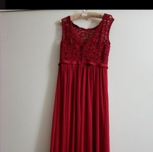 David's Bridal Bridesmaid dress wine red